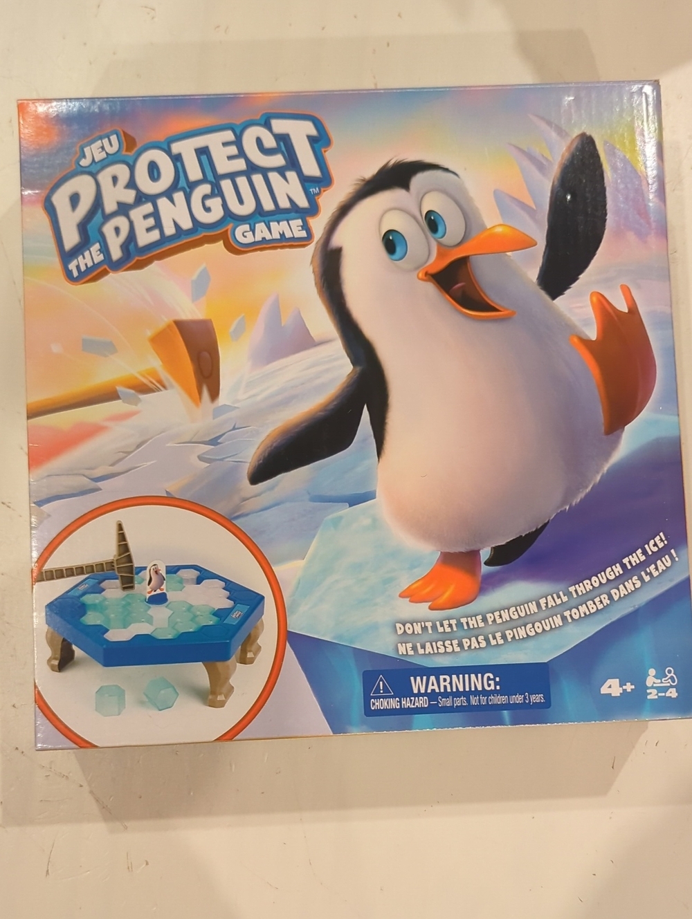 Hasbro Protect the Penguin Game - Blue White Orange Accents